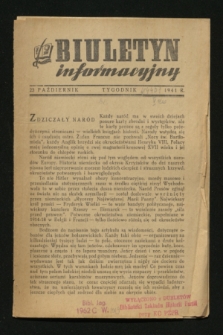 Biuletyn Informacyjny : tygodnik. 1941, (23 października)