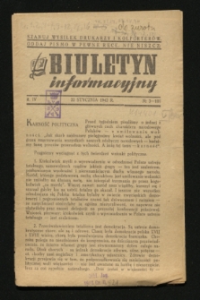 Biuletyn Informacyjny. R.4, № 3 (22 stycznia 1942) = № 107