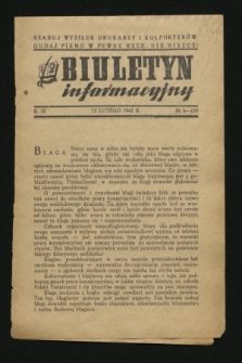 Biuletyn Informacyjny. R.4, № 6 (12 lutego 1942) = № 110