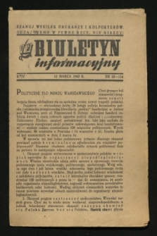 Biuletyn Informacyjny. R.4, nr 10 (12 marca 1942) = nr 114