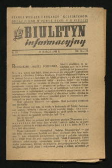 Biuletyn Informacyjny. R.4, nr 11 (19 marca 1942) = nr 115