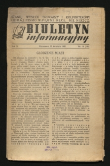 Biuletyn Informacyjny. R.4, nr 16 (23 kwietnia 1942) = nr 120