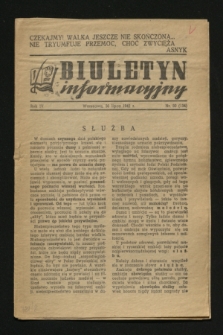 Biuletyn Informacyjny. R.4, nr 30 (30 lipca 1942) = nr 134