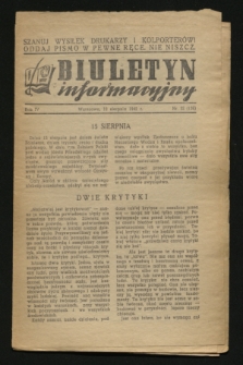 Biuletyn Informacyjny. R.4, nr 32 (13 sierpnia 1942) = nr 136
