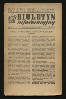 Biuletyn Informacyjny. R.4, nr 39 (8 października 1942) = nr 143