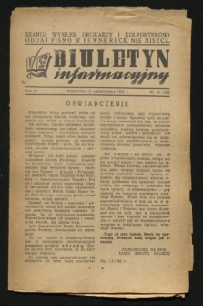 Biuletyn Informacyjny. R.4, nr 40 (15 października 1942) = nr 144