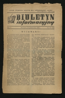 Biuletyn Informacyjny. R.4, nr 42 (29 października 1942) = nr 146