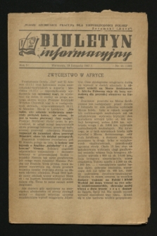 Biuletyn Informacyjny. R.4, nr 45 (19 listopada 1942) = nr 149