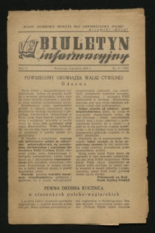 Biuletyn Informacyjny. R.4, nr 47 (3 grudnia 1942) = nr 151