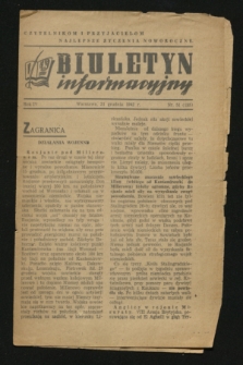 Biuletyn Informacyjny. R.4, nr 51 (31 grudnia 1942) = nr 155