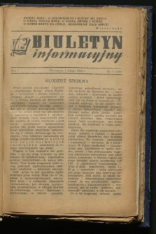 Biuletyn Informacyjny. R.5, nr 5 (4 lutego 1943) = nr 160