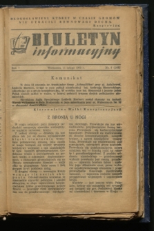 Biuletyn Informacyjny. R.5, nr 6 (11 lutego 1943) = nr 161