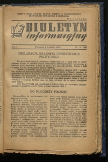 Biuletyn Informacyjny. R.5, nr 14 (8 kwietnia 1943) = nr 169