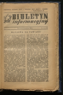 Biuletyn Informacyjny. R.5, nr 23 (10 czerwca 1943) = nr 178