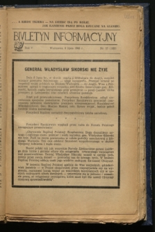 Biuletyn Informacyjny. R.5, nr 27 (8 lipca 1943) = nr 182