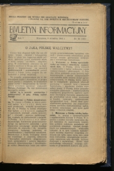 Biuletyn Informacyjny. R.5, nr 36 (9 września 1943) = nr 191