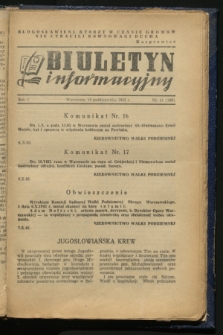 Biuletyn Informacyjny. R.5, nr 41 (14 października 1943) = nr 196
