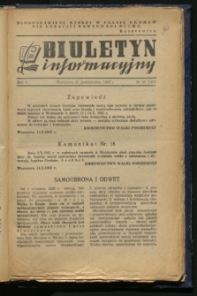 Biuletyn Informacyjny. R.5, nr 42 (21 października 1943) = nr 197