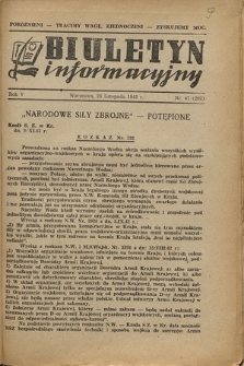 Biuletyn Informacyjny. R.5, nr 47 (25 listopada 1943) = nr 202