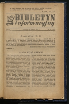 Biuletyn Informacyjny. R.5, nr 49 (9 grudnia 1943) = nr 204