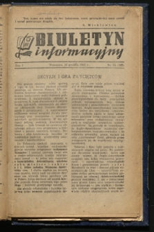 Biuletyn Informacyjny. R.5, nr 50 (16 grudnia 1943) = nr 205