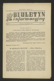 Biuletyn Informacyjny. R.6, nr 3 (20 stycznia 1944) = nr 210