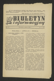 Biuletyn Informacyjny. R.6, nr 9 (2 marca 1944) = nr 216