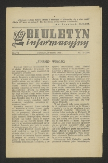 Biuletyn Informacyjny. R.6, nr 13 (30 marca 1944) = nr 220