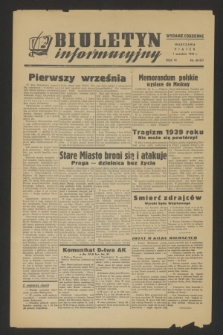 Biuletyn Informacyjny: wydanie codzienne. R.6, (1 września 1944), nr 69 = nr 277