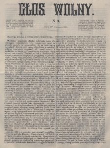 Głos Wolny. 1863, nr 9