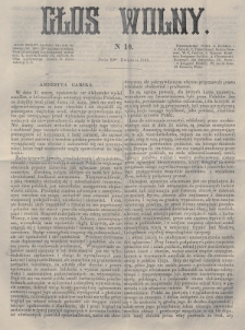 Głos Wolny. 1863, nr 10