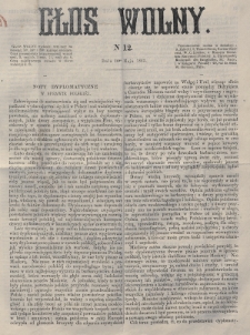 Głos Wolny. 1863, nr 12