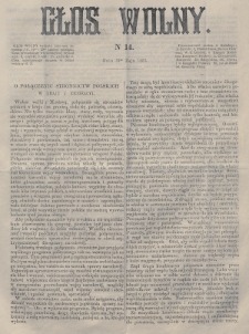 Głos Wolny. 1863, nr 14