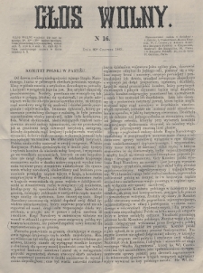 Głos Wolny. 1863, nr 16