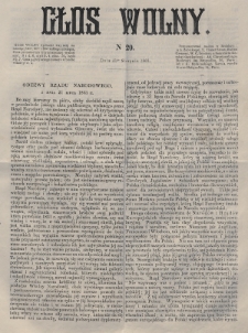 Głos Wolny. 1863, nr 20