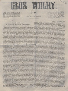 Głos Wolny. 1863, nr 23