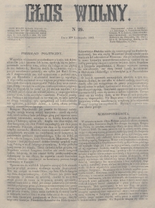 Głos Wolny. 1863, nr 29