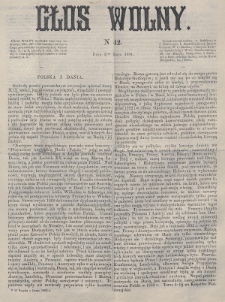 Głos Wolny. 1864, nr 42