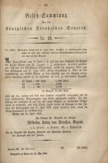 Gesetz-Sammlung für die Königlichen Preußischen Staaten. 1860, Nr. 15 (23 Mai)