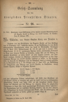 Gesetz-Sammlung für die Königlichen Preußischen Staaten. 1868, Nr. 26 (24 April)