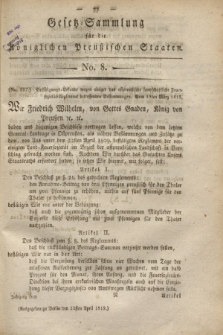 Gesetz-Sammlung für die Königlichen Preußischen Staaten. 1819, No. 8 (22 April)