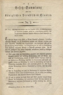 Gesetz-Sammlung für die Königlichen Preußischen Staaten. 1825, No. 2 (10 Februar)