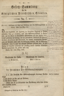 Gesetz-Sammlung für die Königlichen Preußischen Staaten. 1825, No. 7 (3 Mai)