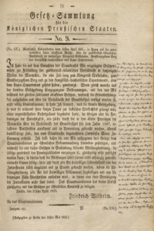 Gesetz-Sammlung für die Königlichen Preußischen Staaten. 1825, No. 9 (21 Mai)