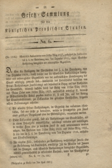 Gesetz-Sammlung für die Königlichen Preußischen Staaten. 1827, No. 6 (7 April)