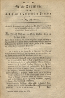 Gesetz-Sammlung für die Königlichen Preußischen Staaten. 1827, No. 10 (9 Juni) + wkładka