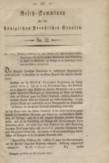 Gesetz-Sammlung für die Königlichen Preußischen Staaten. 1827, No. 22 (4 Dezember)