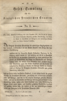 Gesetz-Sammlung für die Königlichen Preußischen Staaten. 1828, No. 2 (31 Januar)