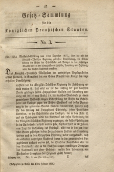 Gesetz-Sammlung für die Königlichen Preußischen Staaten. 1828, No. 3 (13 Februar)