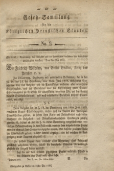 Gesetz-Sammlung für die Königlichen Preußischen Staaten. 1828, No. 9 (24 Mai)